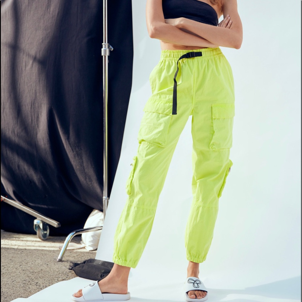 Aritzia Neon Cargo Pants